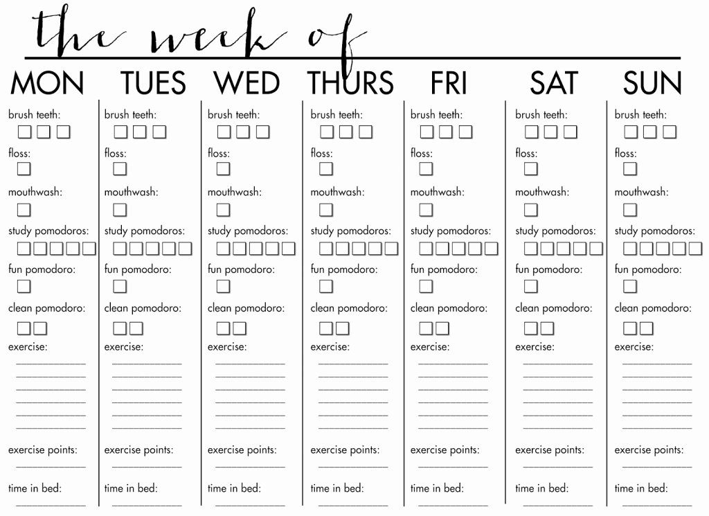Weekly Workout Planner Template Beautiful Daily Workout Planner Template