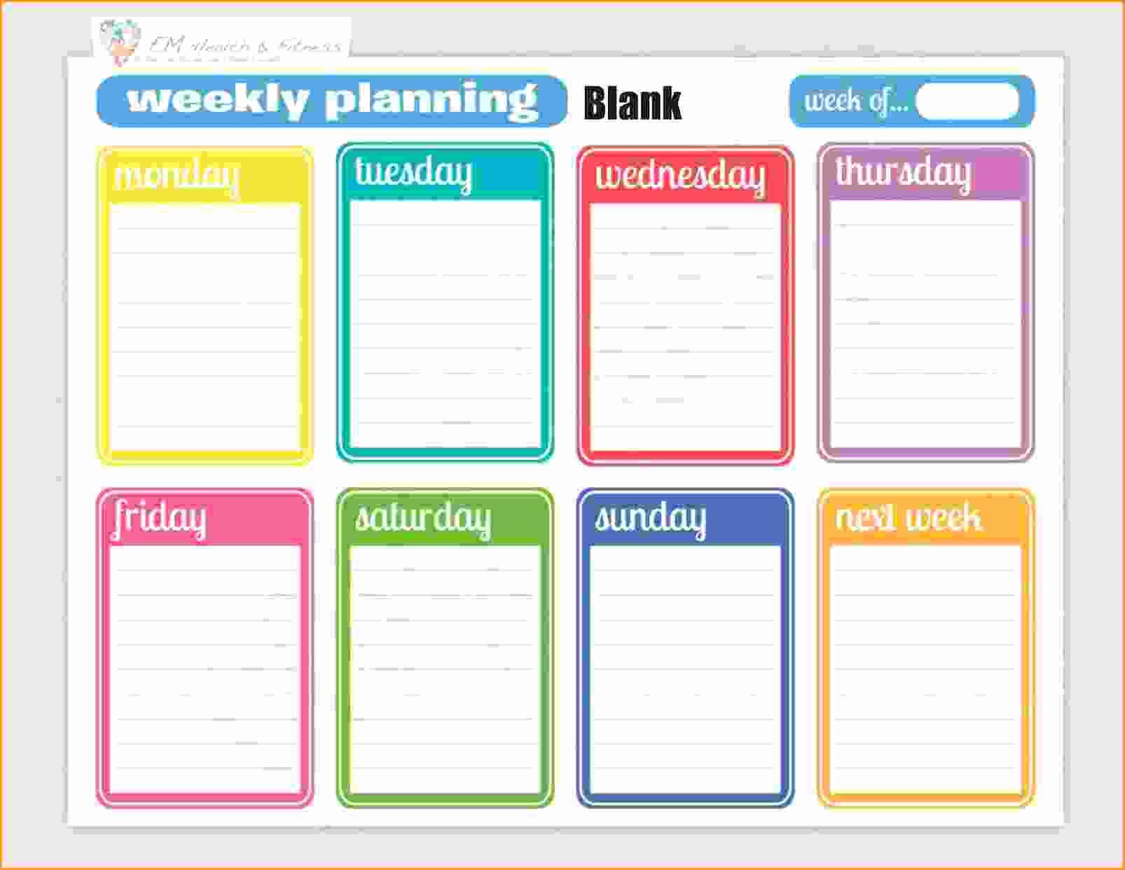 Weekly Workout Planner Template Elegant 25 Of Exercise Calendar Template