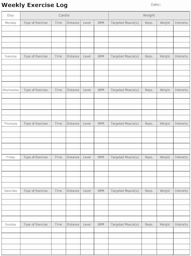 Weekly Workout Planner Template Lovely Best 25 Workout Log Ideas On Pinterest