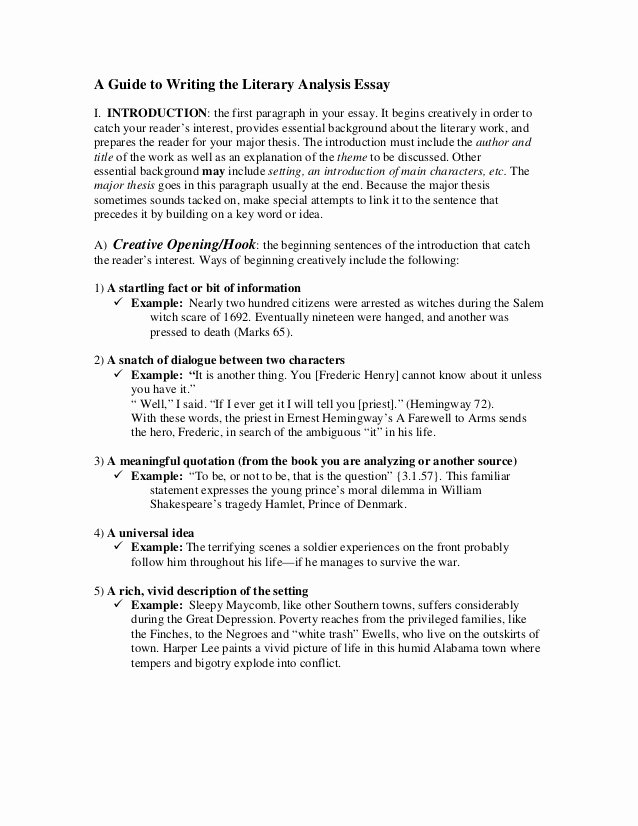 What is A Literary Essay Best Of A Guide to Writing the Literary Analysis Essay