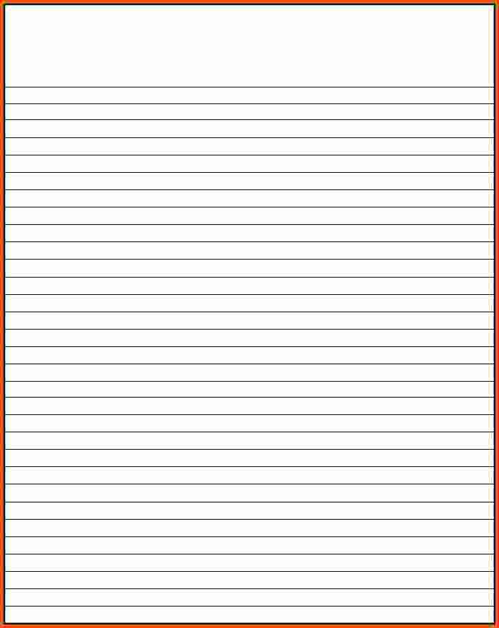 White Paper Template Word Beautiful 9 Lined Paper Template Word