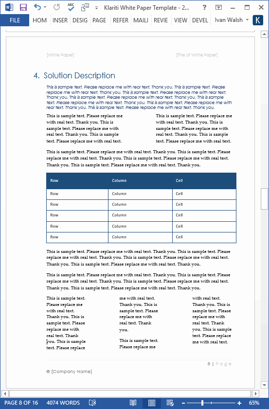 White Paper Template Word Unique White Papers – Ms Word Templates &amp; Free Tutorials