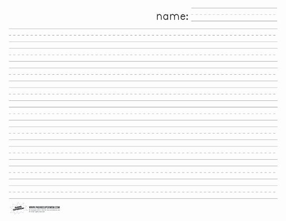 Wide Lined Paper for Kindergarten New Horizontal Primary Lined Paper Journaling