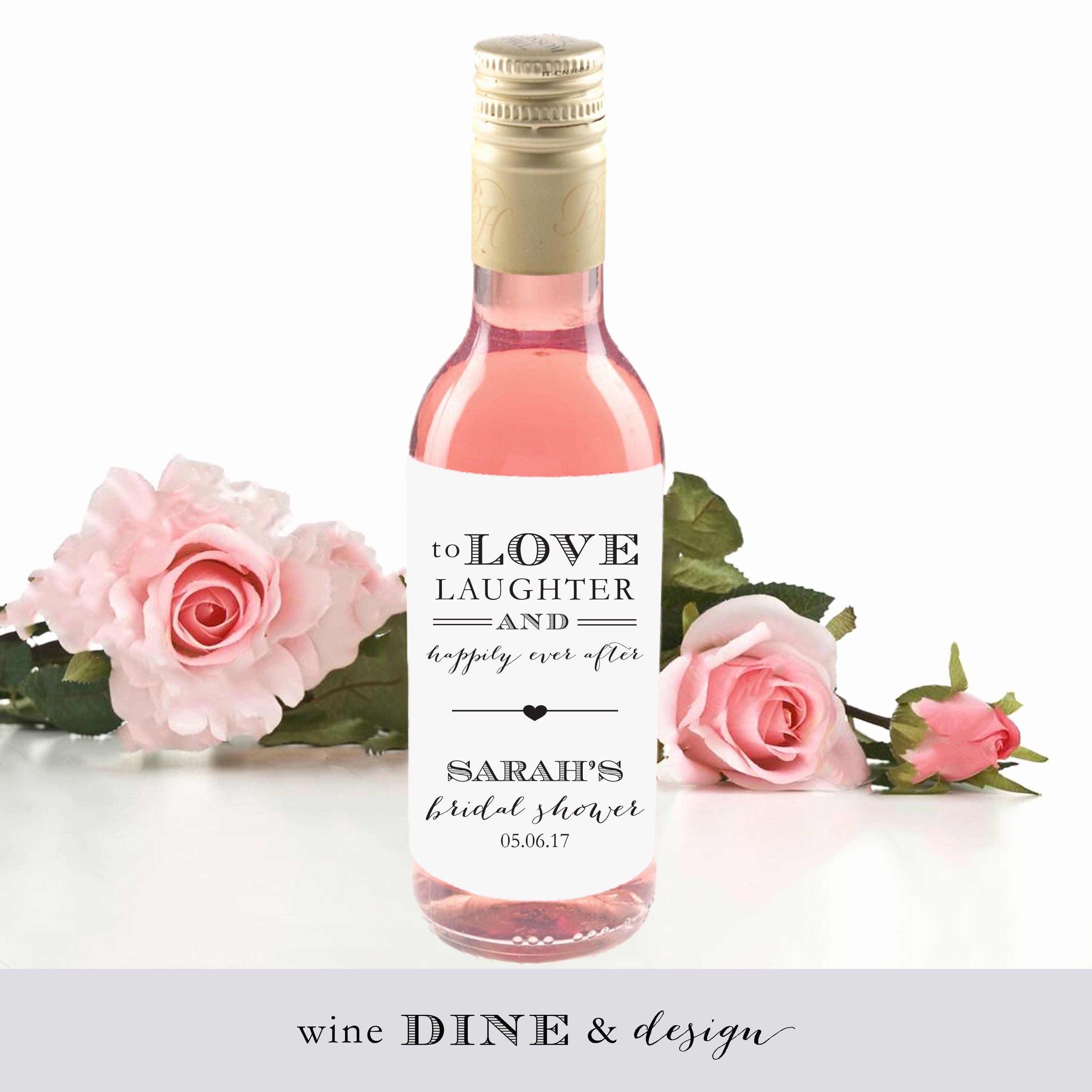 Wine Labels for Bridal Shower Awesome Mini Wine Bottle Labels Bridal Shower Favor