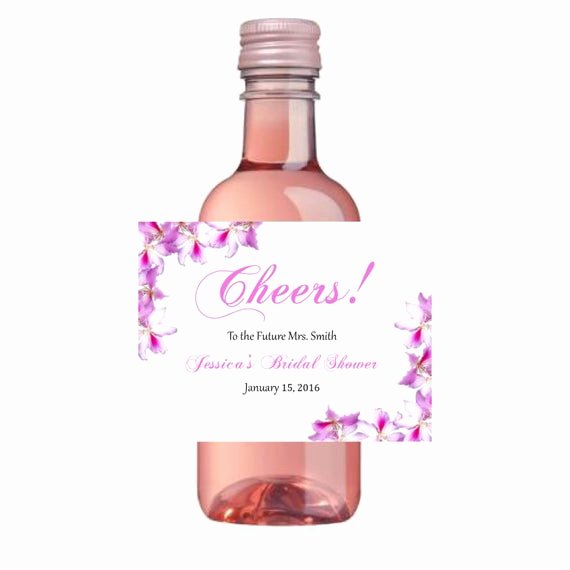 Wine Labels for Bridal Shower Luxury Mini Wine Bottle Labels Bridal Shower Favor Wine by