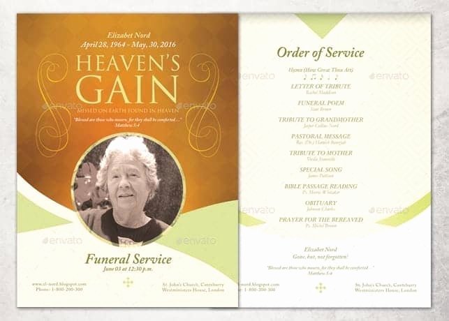 Word Funeral Program Template Unique 21 Free Free Funeral Program Template Word Excel formats