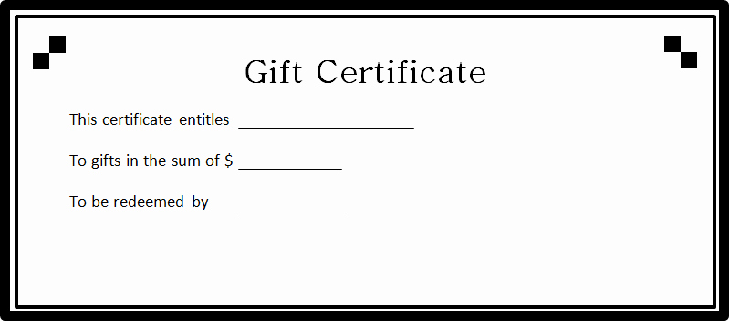 Word Gift Certificate Template Luxury Gift Certificate Template