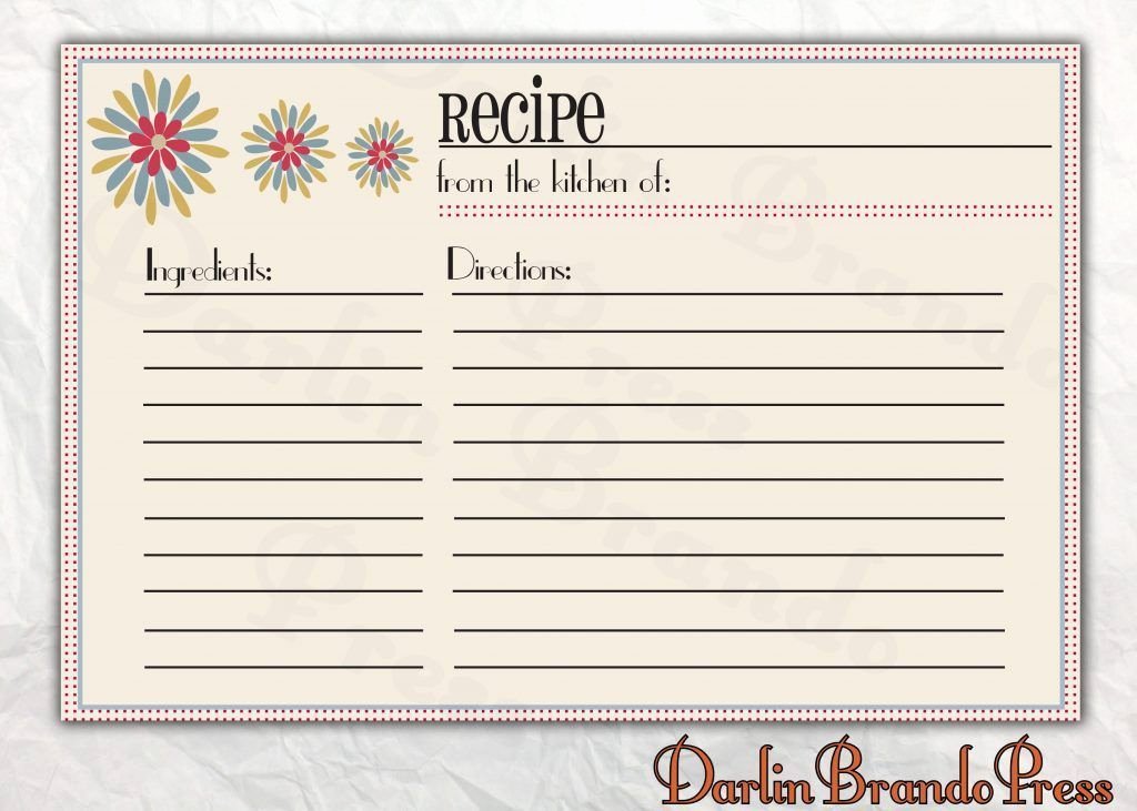free recipe card templates for microsoft word photo