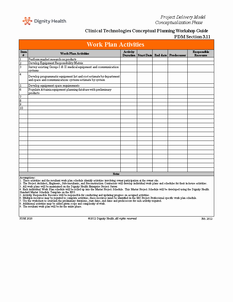 Work Plan Templates Excel Best Of Work Plan Activities Template Excel