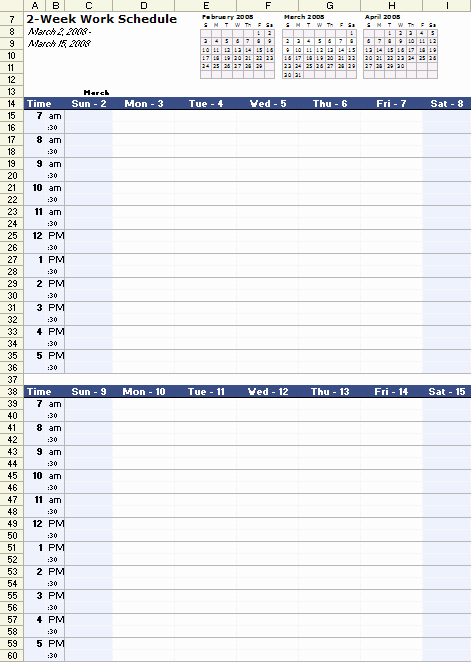 Work Planning Template Excel Lovely Work Schedule Template for Excel