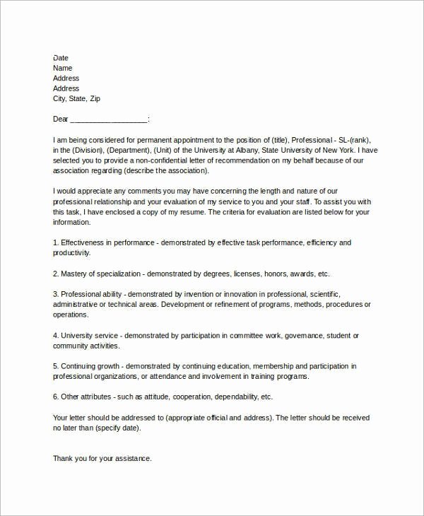 Work Reference Letter Sample Awesome 9 Reference Letter for Employment Examples Pdf
