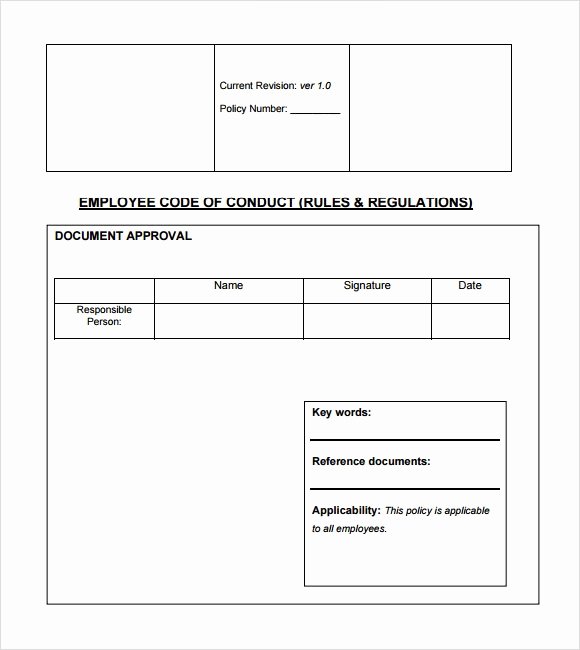 Workplace Code Of Conduct Template Best Of Sample Code Of Conduct 5 Documents In Pdf
