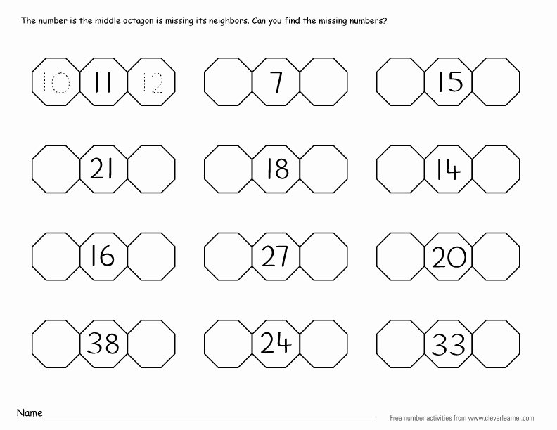 Write the Missing Number Inspirational Missing Numbers Counting Backwards and Number Identification