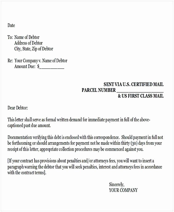 Writing A Collection Letter Awesome Legal Demand Letter