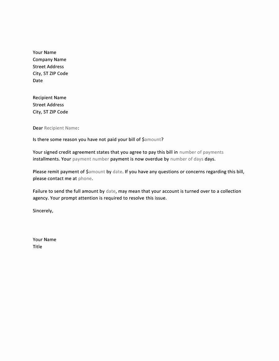Writing A Collection Letter Fresh 44 Effective Collection Letter Templates &amp; Samples