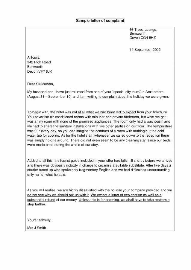 Writing A Complaint Letter Unique format Of A Letter Of Plaint Published