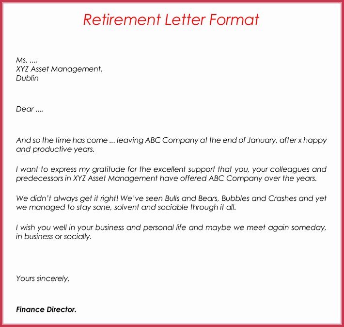 Writing A Retirement Letter Inspirational Retirement Letter Samples Examples formats &amp; Writing Guide