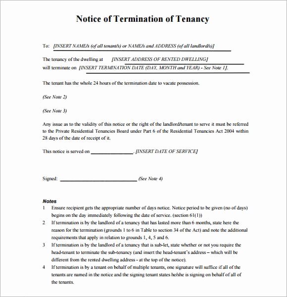 Written Notice Of Termination Awesome 24 Free Eviction Notice Templates Excel Pdf formats
