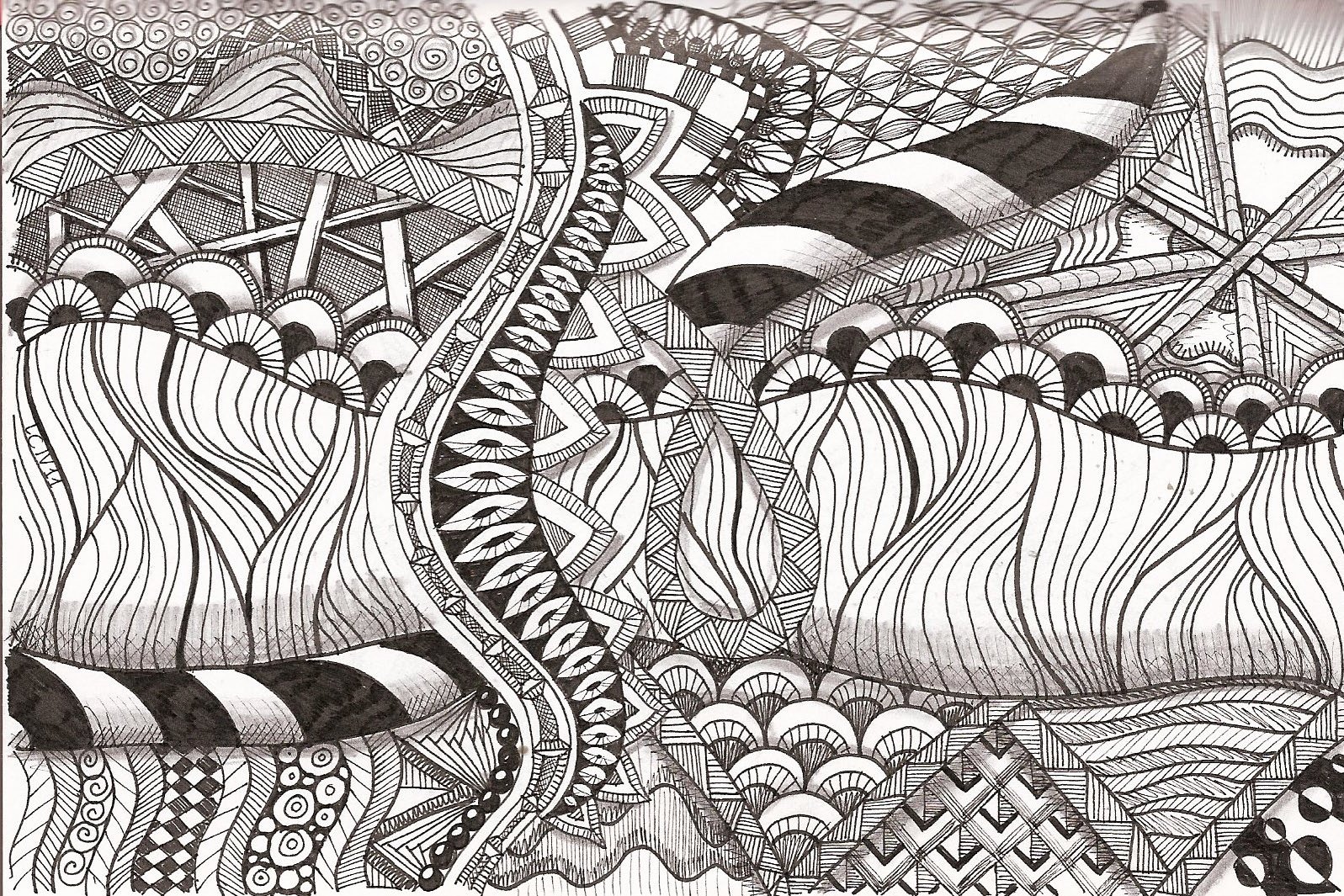 30 Zentangle Patterns To Print Example Document Template